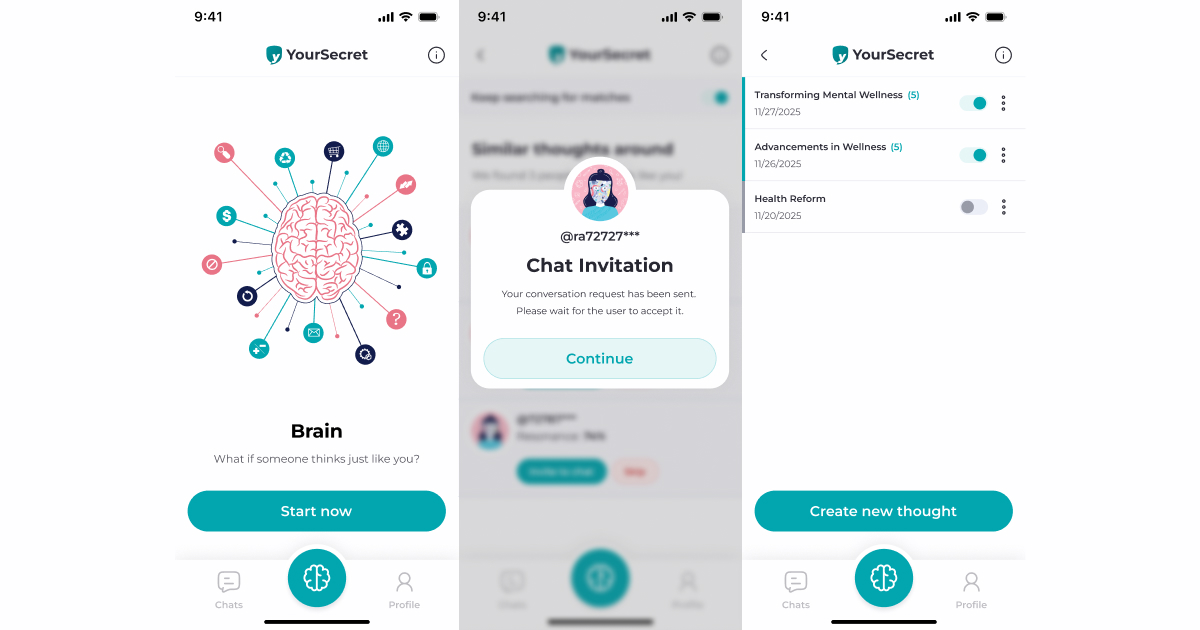 YourSecret: private 1-on-1 chat preview